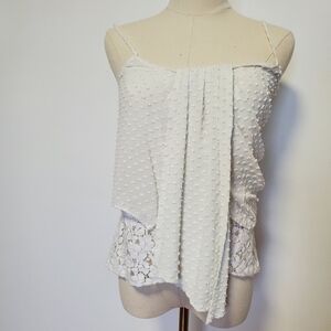 Madison Marcus Silk Ruffled Camisole Top